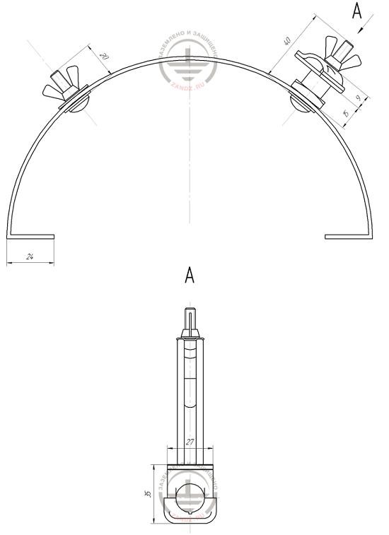 Dimensional clamp drawing